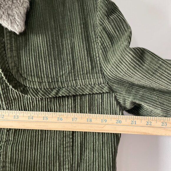 Cloth Logic Womens Army Green Long Sleeve Y2K Sherpa Lined Jacket Size Small - Picture 8 of 10